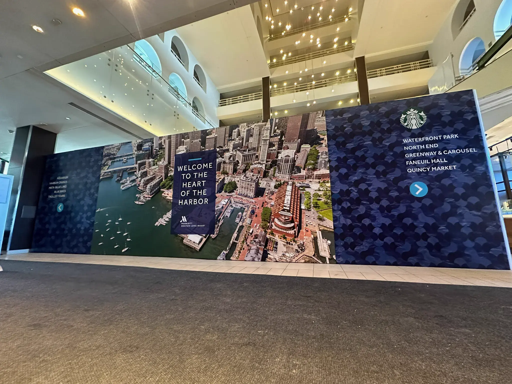 Marriott Long Wharf installation by Theory Media