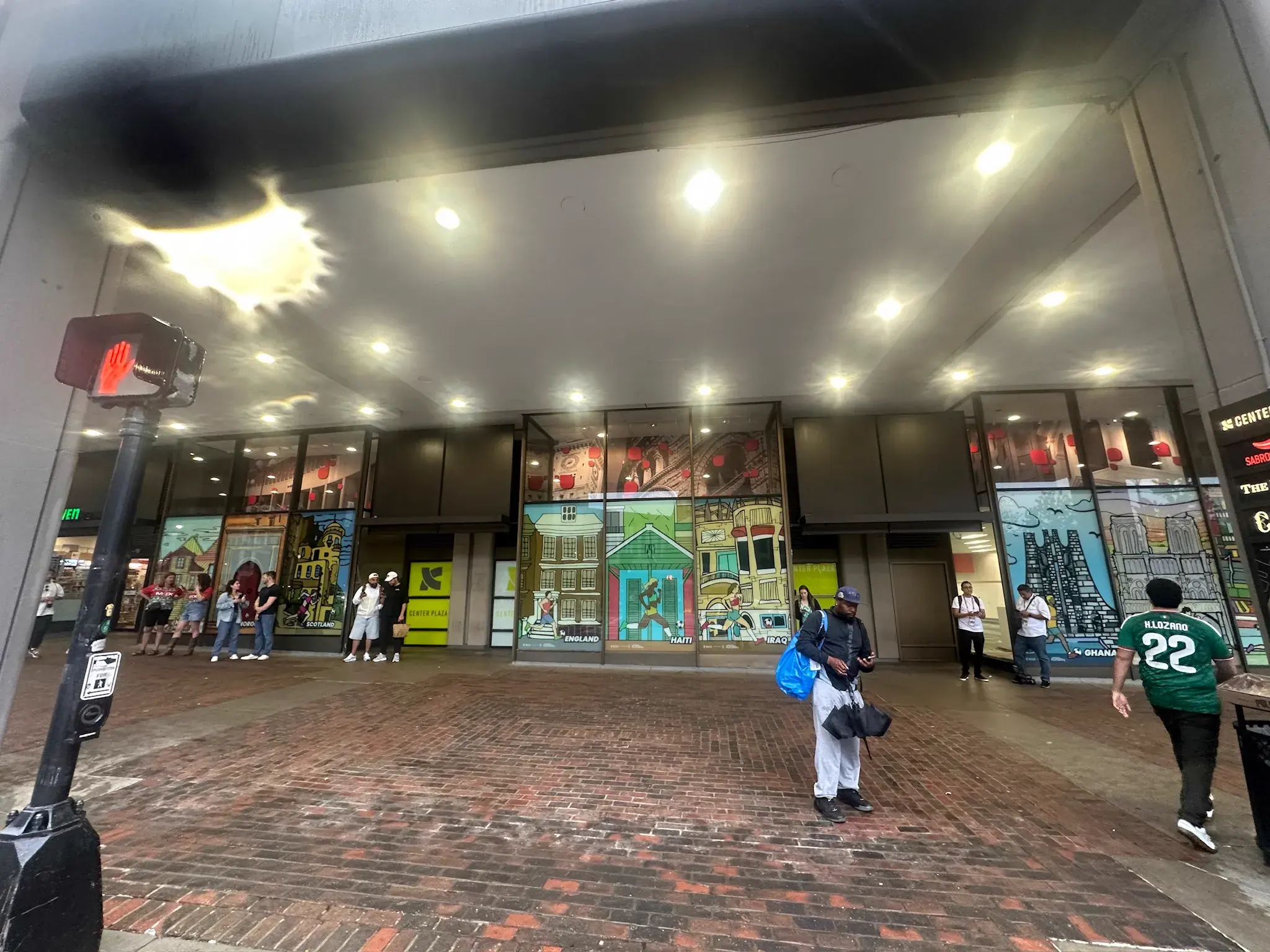 Center Plaza installation by Theory Media