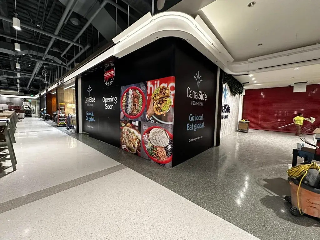CanalSide Food + Drink installation by Theory Media
