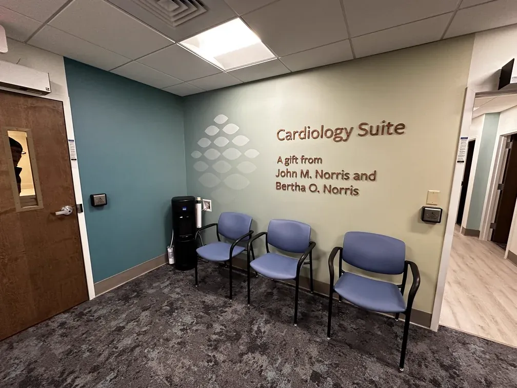 Cardiology Suite donor recognition dimensional lettering